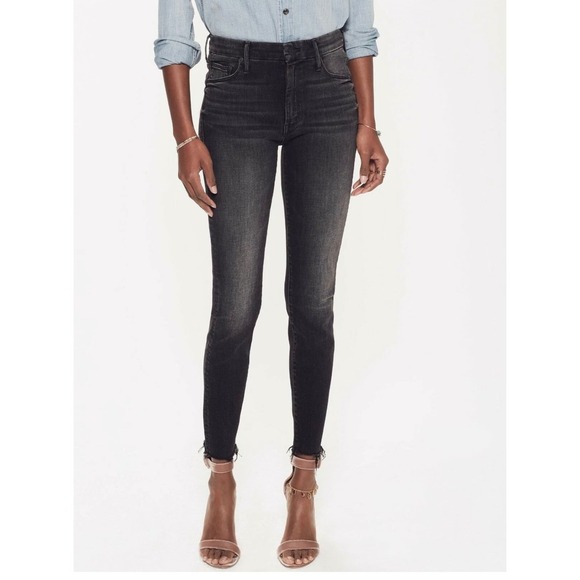 Mother High Waisted  Ankle Fray (Washed Black & gray)boho bohemian sz 26 - Picture 3 of 10